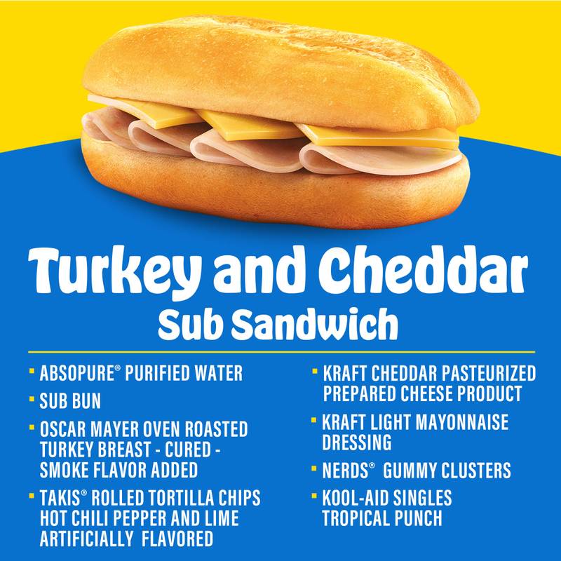 Lunchables Uploaded Turkey and Cheddar Sub Sandwich - 15oz