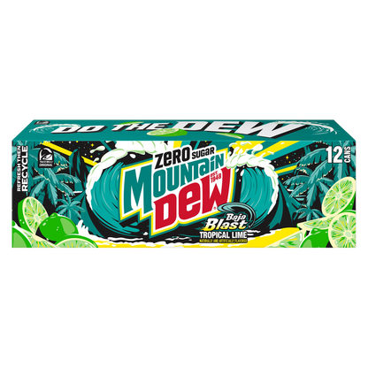 Mountain Dew Zero Sugar Baja Blast 12pk 12oz Can