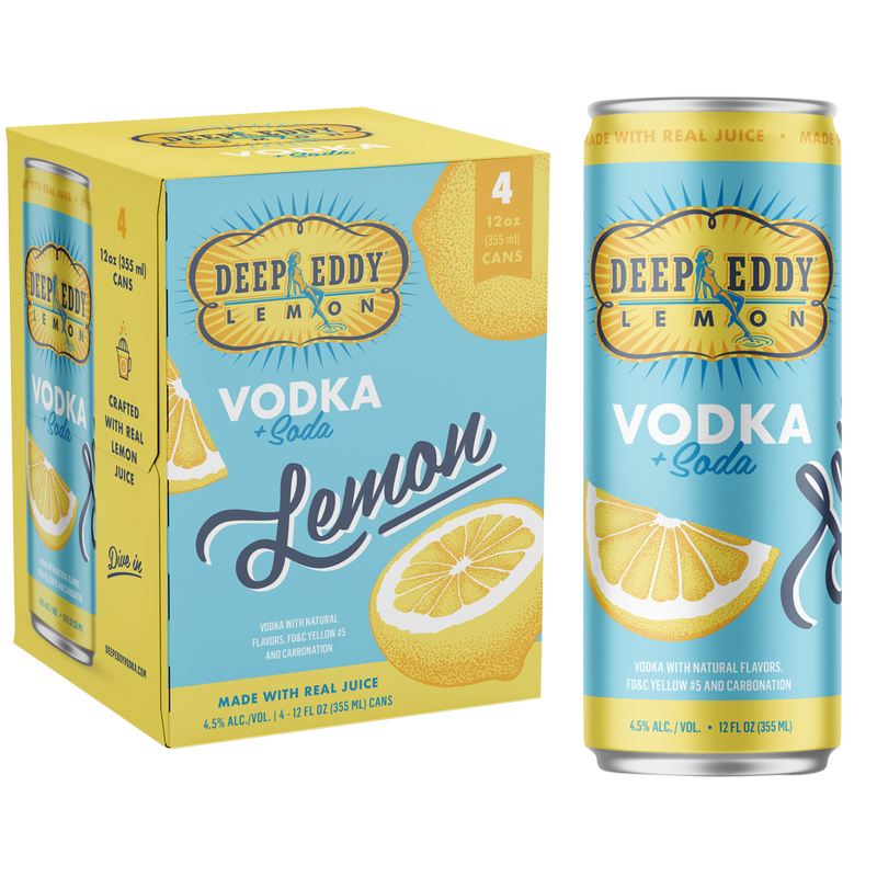 Deep Eddy Lemon Vodka & Soda 4pk 12oz 4.5% ABV