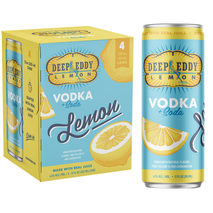 Deep Eddy Lemon Vodka & Soda 4pk 12oz 4.5% ABV