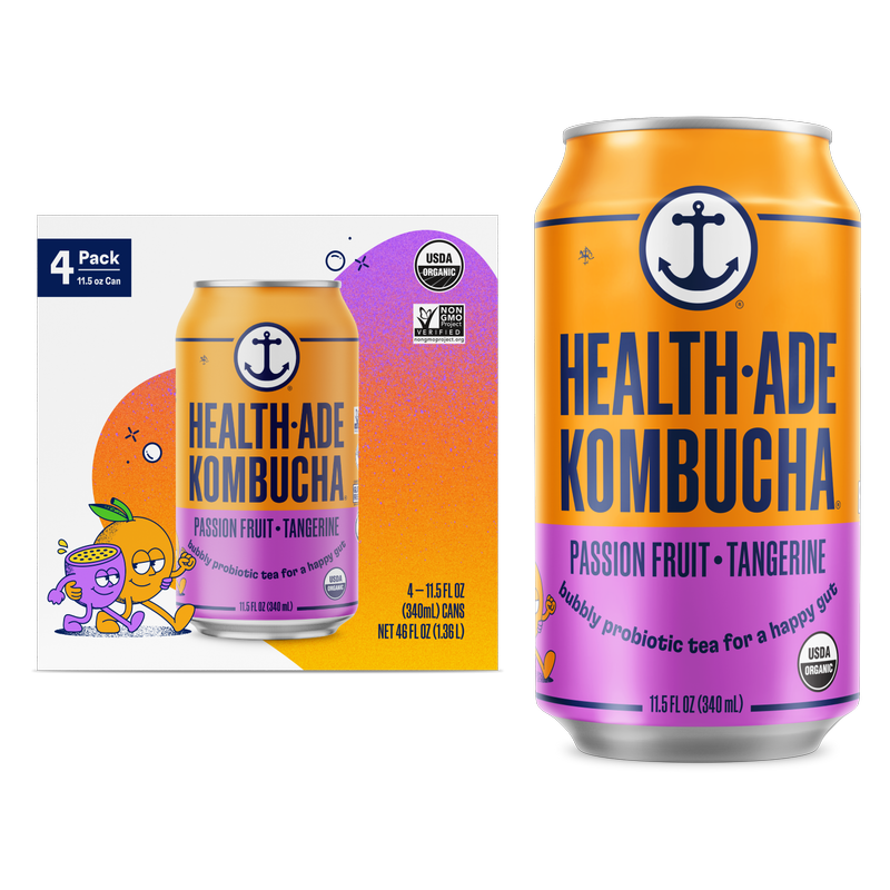 Health-Ade Passion Fruit-Tangerine 4pk 11.5oz Can