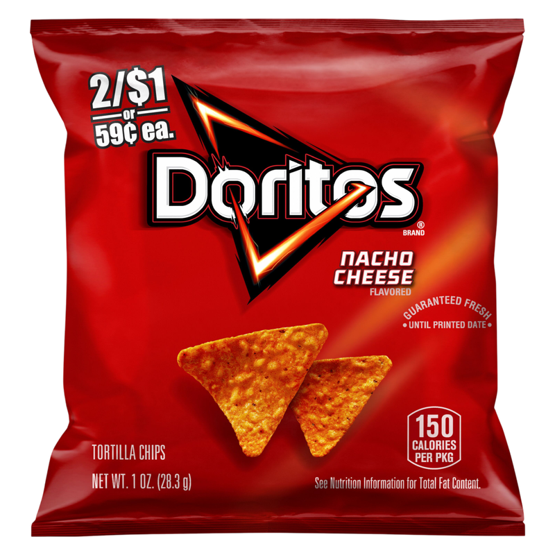 Doritos Tortilla Chips Nacho Cheese Flavored 1 Oz
