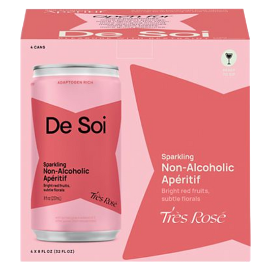 De Soi Tres Rose NA Can 4pk 8oz