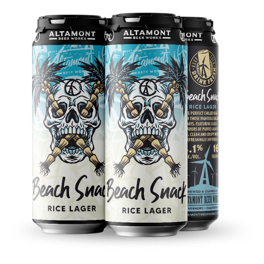Altamont Beach Snack Rice Lager 4pk 16oz Can