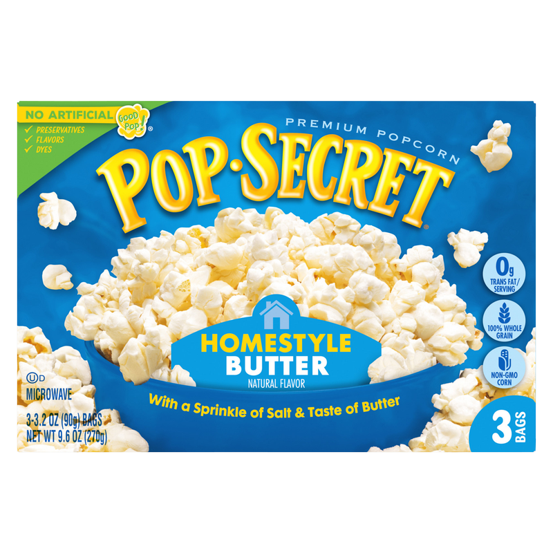 Pop Secret Homestyle Butter Microwavable Popcorn 3ct 9.6oz