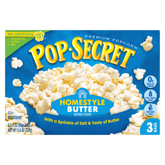 Pop Secret Homestyle Butter Microwavable Popcorn 3ct 9.6oz