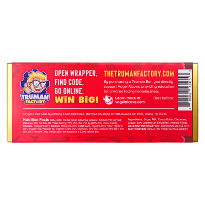 Truman Bar Milk Chocolate 1.75oz