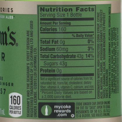 Seagram's Ginger Ale Soda 20oz Btl