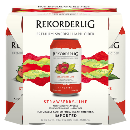Rekorderlig Strawberry Lime Cider 4pk 11.2oz Can 4.5% ABV