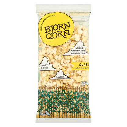 BjornQorn Classic Sun-Popped Corn, 3oz