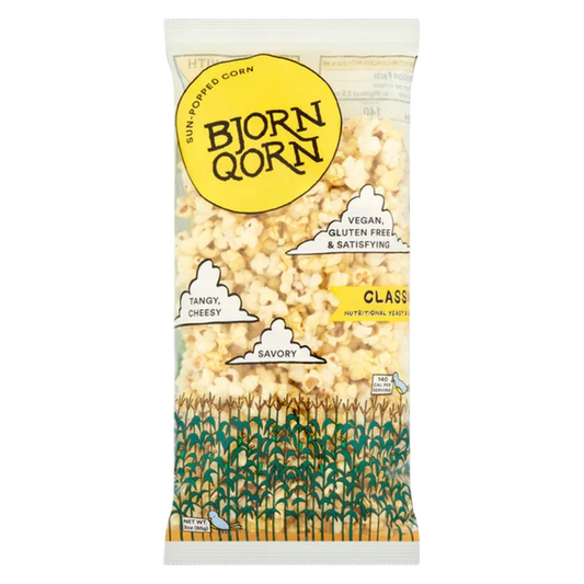 BjornQorn Classic Sun-Popped Corn, 3oz