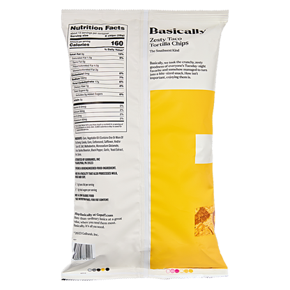 Basically Party Size Zesty Taco Tortilla Chips 13oz