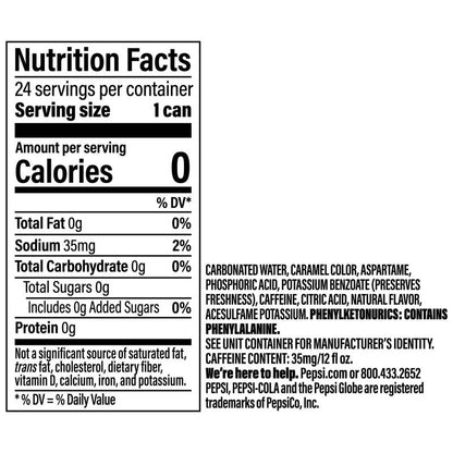 Diet Pepsi 24pk 12oz Can