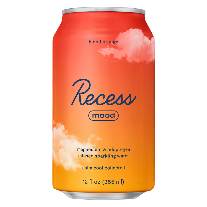 Recess Mood Infused Blood Orange Sparkling Water 12oz Can