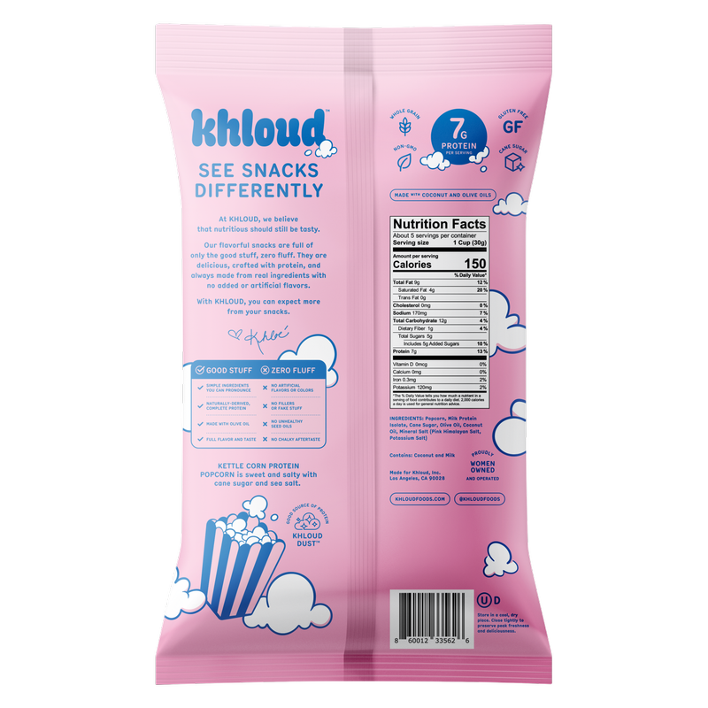 Khloud Protein Popcorn – Sweet and Salty Kettle Corn, 5oz