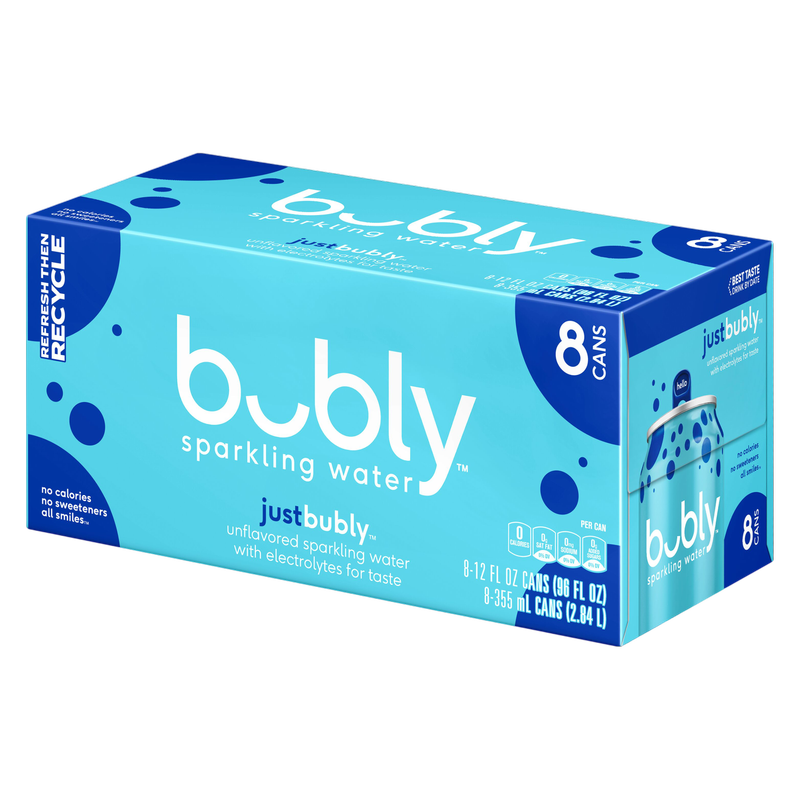 Bubly Unflavored 8pk 12oz Can