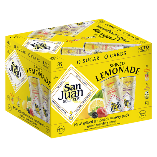 San Juan Spiked Seltzer Wild Lemonade Variety Pack 12pk 12oz can 4.2% ABV