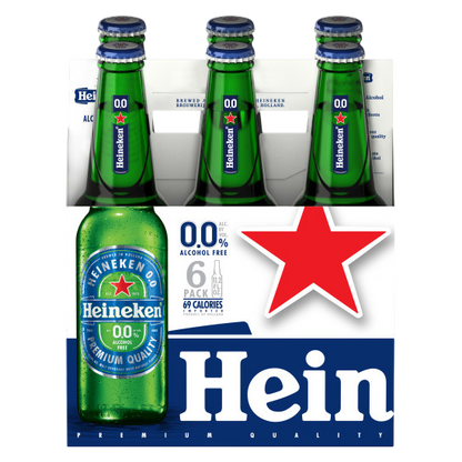 Heineken 0.0 6pk 12oz Btl 0.0% ABV