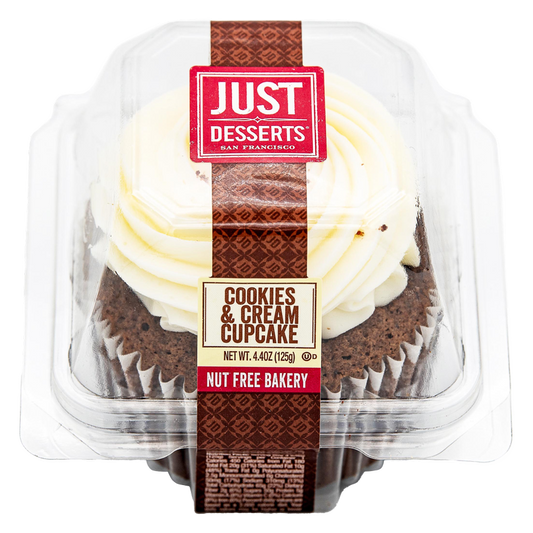 Just Dessert Cookies and Creme Cupcake - 1ct