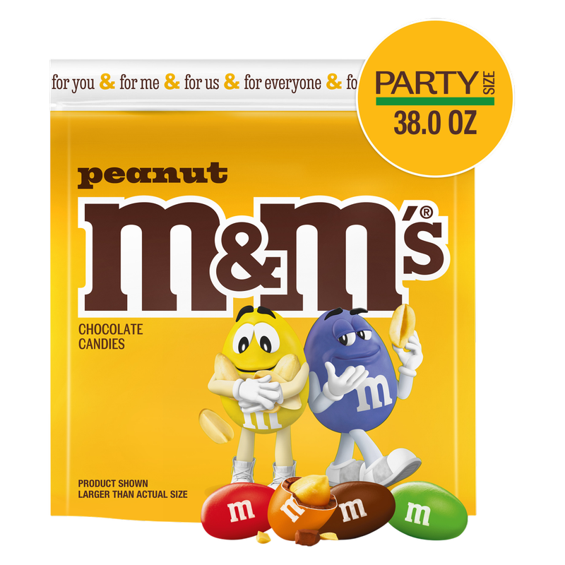 M&M's Peanut Milk Chocolate Candies Party Size 38oz