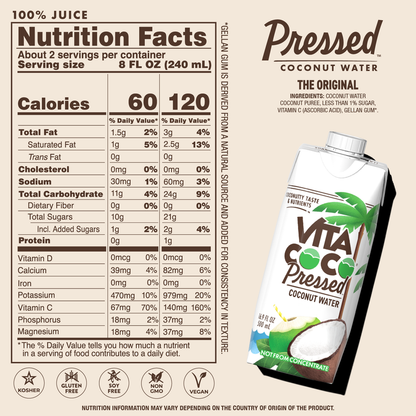 Vita Coco Extra Coconut Water 16.9oz Ctn
