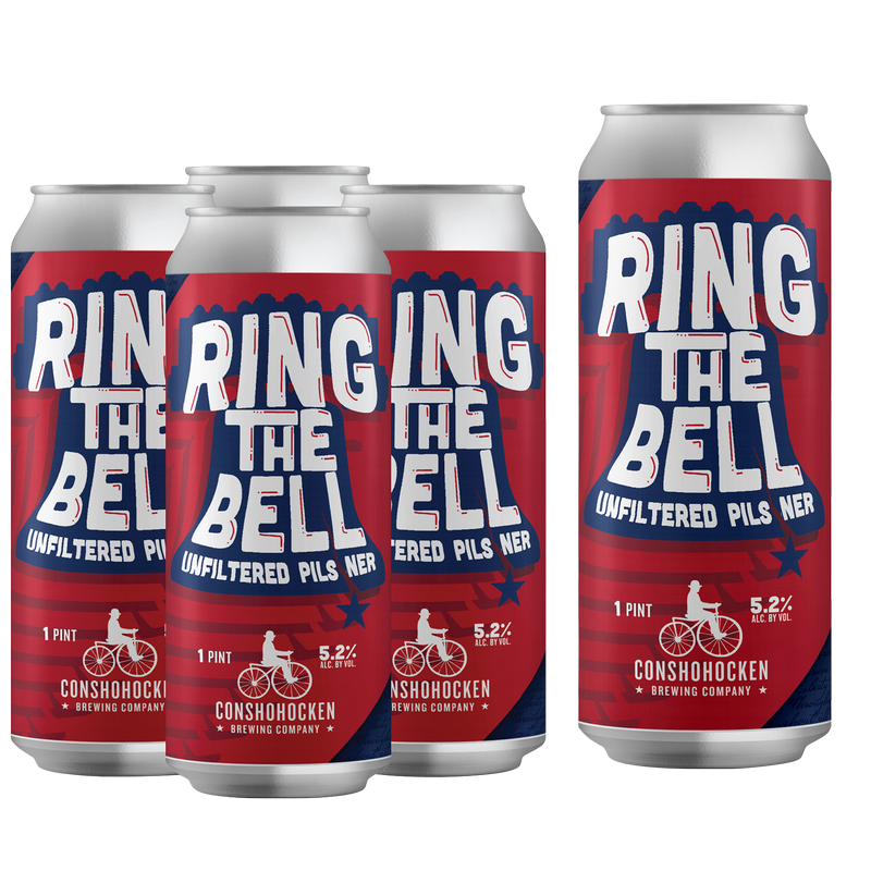 Conshohocken Ring the Bell Pilsner 4pk 16oz Can 5.2% ABV
