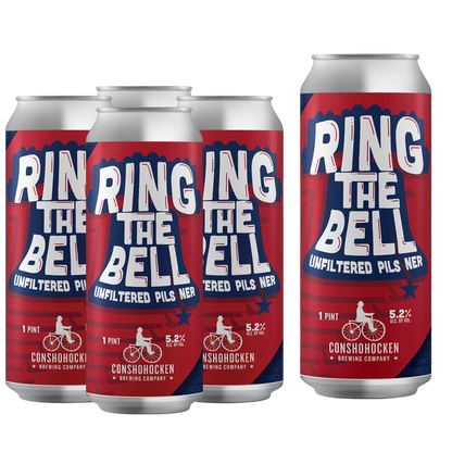 Conshohocken Ring the Bell Pilsner 4pk 16oz Can 5.2% ABV
