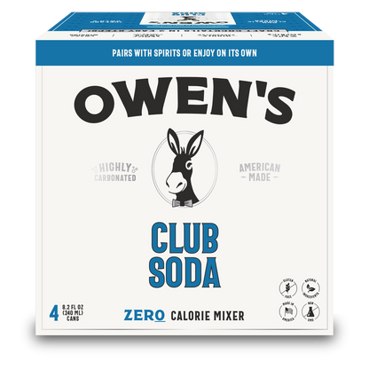 Owen's Club Soda 4pk 240ml Can