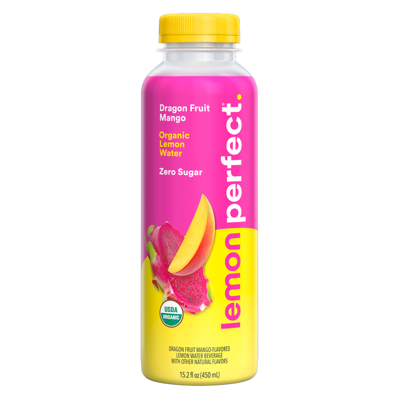 Lemon Perfect Dragon Fruit Mango Hydrating Lemon Water 12pk 15.2oz Bottles