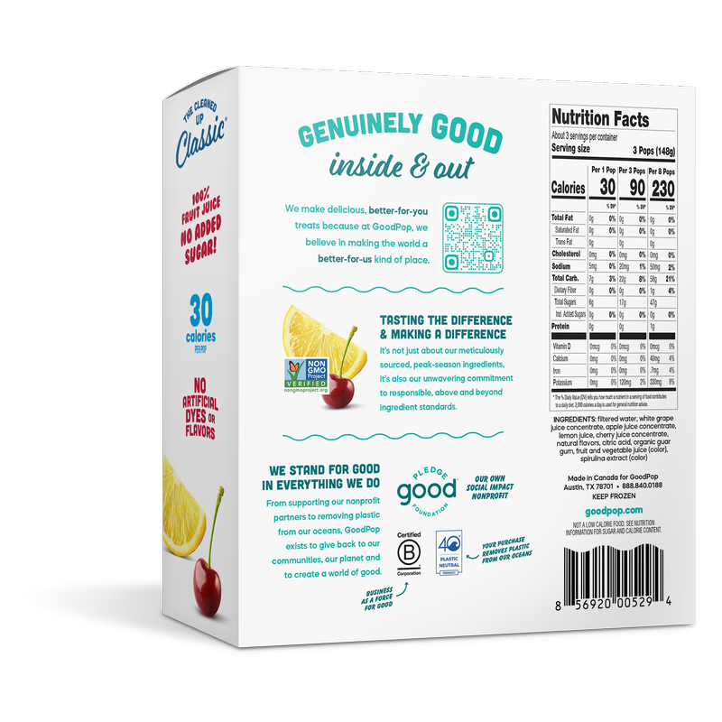 GoodPop Red, White & Blue Frozen Pop 8ct