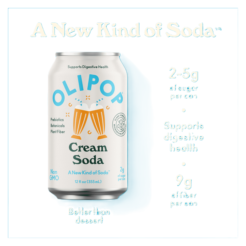 Olipop Cream Soda 12oz Can