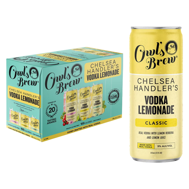 Owl's Brew Variety Vodka Lemonade 8pk 12oz Can 5% ABV