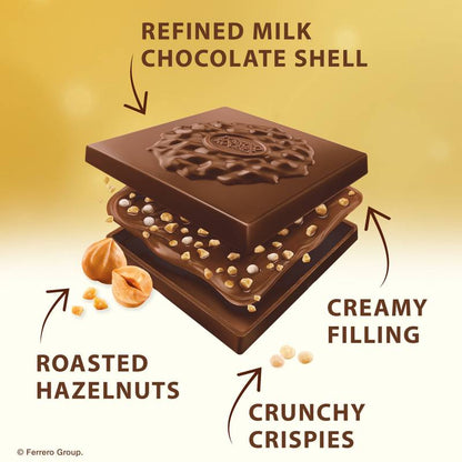 Ferrero Rocher Milk Chocolate Squares, 3.7oz