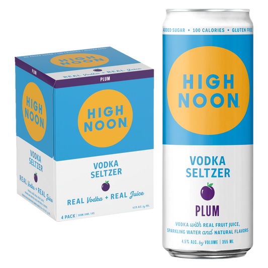 High Noon Plum Vodka Seltzer 4pk 12oz Cans