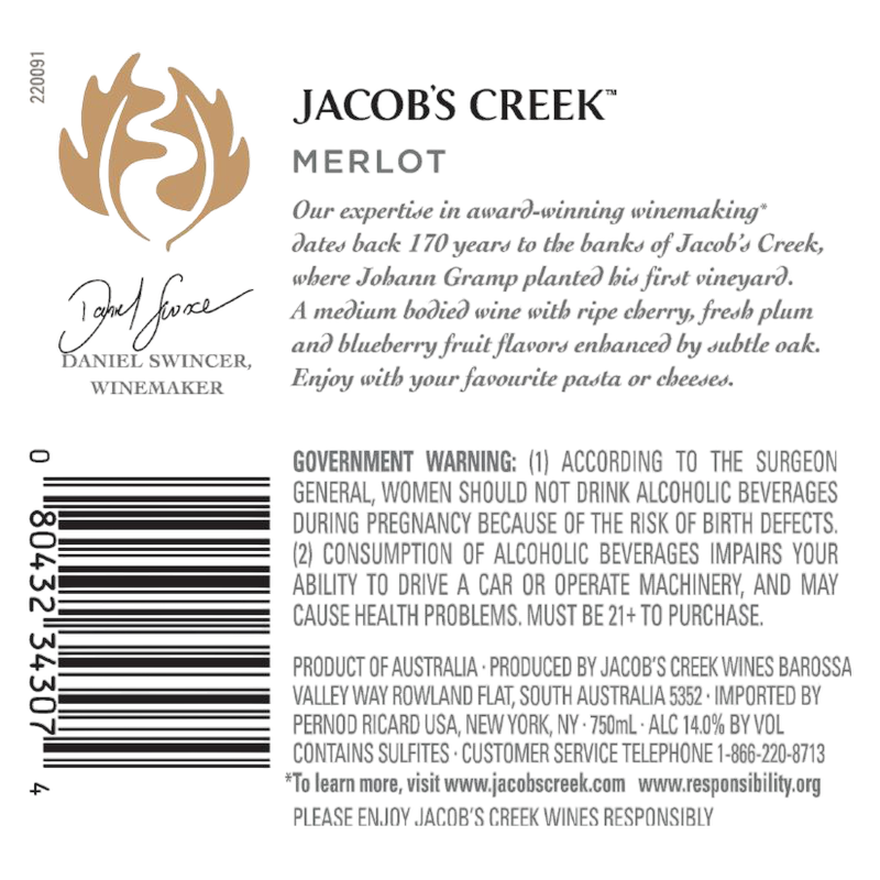 Jacobs Creek Merlot 750 ml