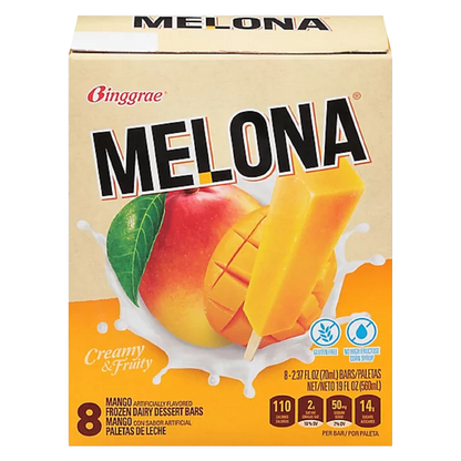Melona Frozen Dairy Dessert Bars, Mango, 8ct