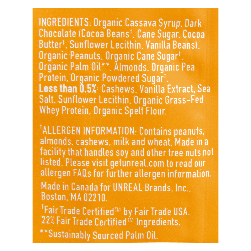 Unreal Dark Chocolate Caramel Peanut Nougat Bars 3.4oz