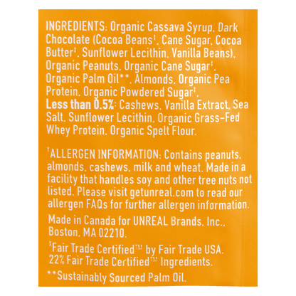 Unreal Dark Chocolate Caramel Peanut Nougat Bars 3.4oz