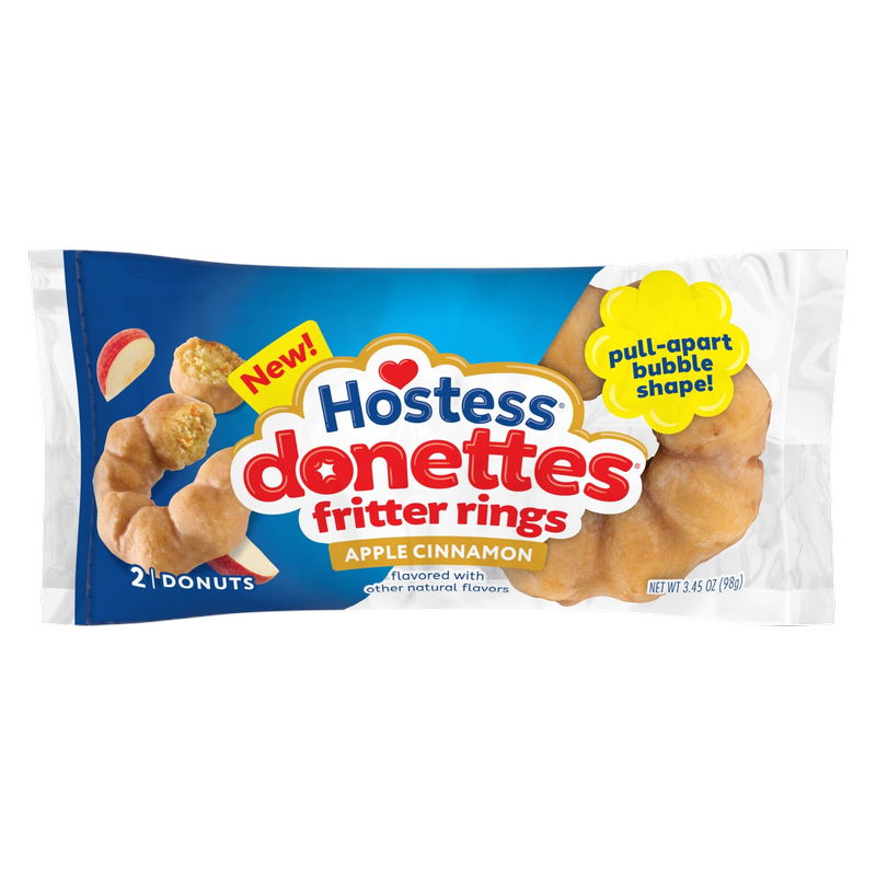 Hostess Donettes Apple Cinnamon Fritter Rings, 3.45oz