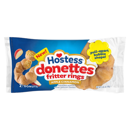 Hostess Donettes Apple Cinnamon Fritter Rings, 3.45oz
