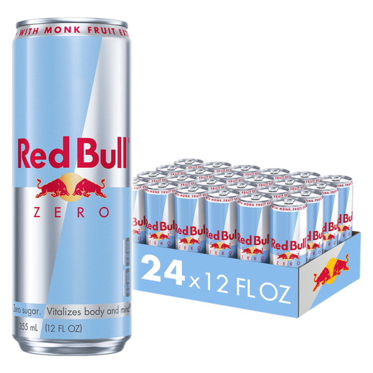 Red Bull Energy Drink Zero 24pk 12oz Can- XL