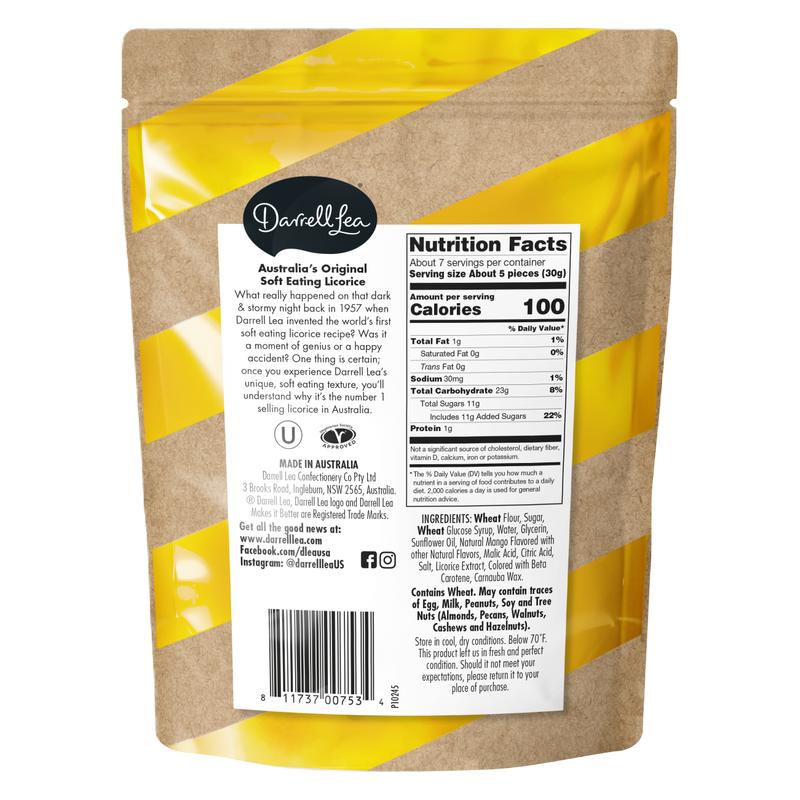Darrell Lea Licorice Mango 7oz