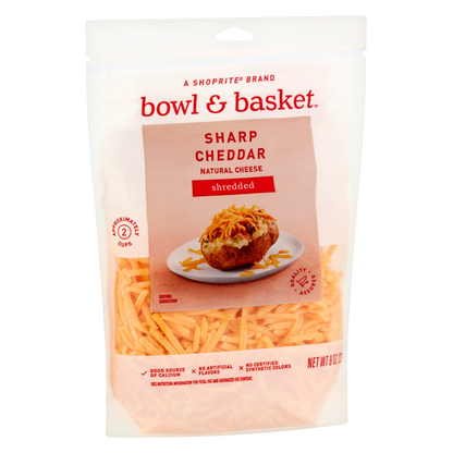 Bowl & Basket Shredded Sharp Cheddar Cheese - 8oz