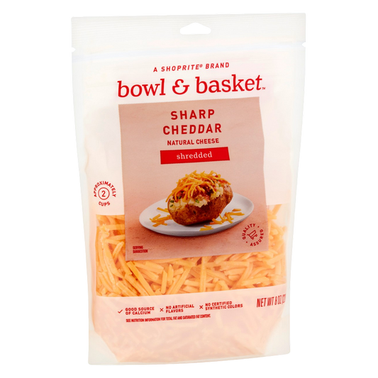 Bowl & Basket Shredded Sharp Cheddar Cheese - 8oz