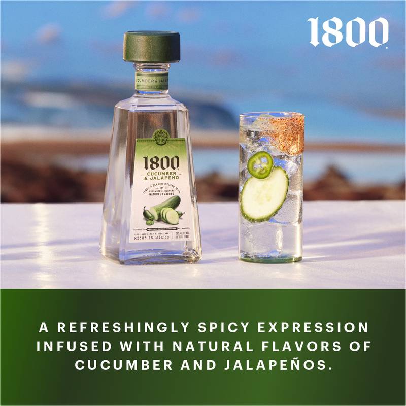 1800 Cucumber & Jalapeño Tequila 750ml (70 Proof)