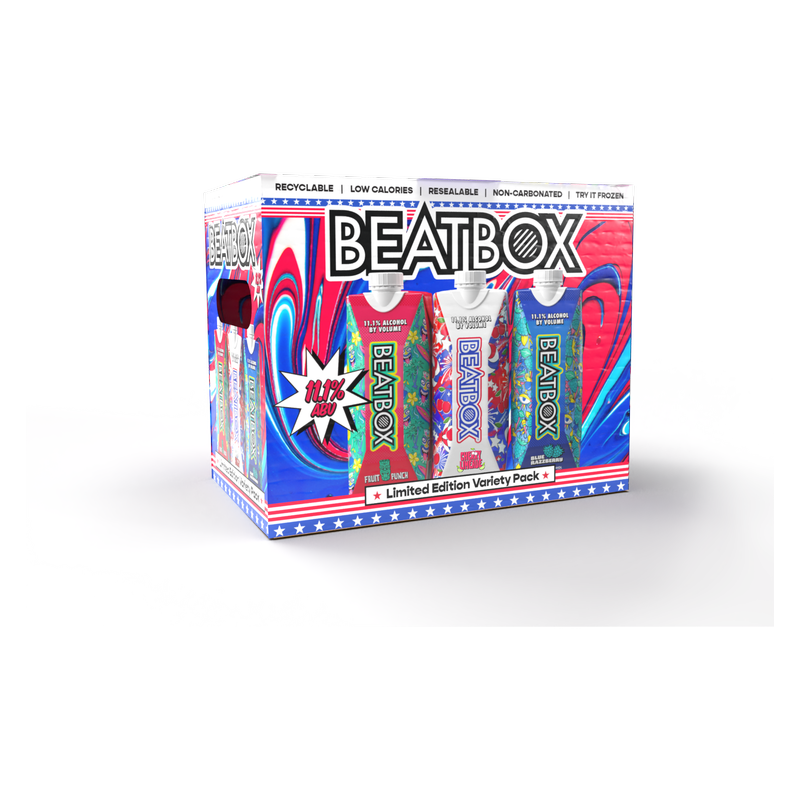 Beatbox Red White and Blue Party Box 6pk 500ml 11.1% ABV