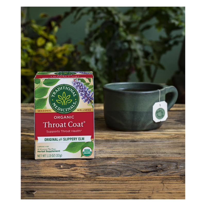 Traditional Medicinals Organic Throat Coat Herb Tea 16ct