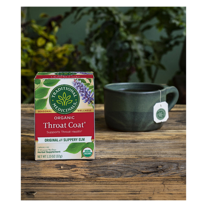 Traditional Medicinals Organic Throat Coat Herb Tea 16ct