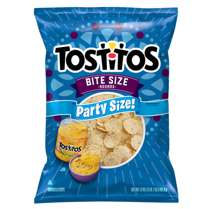 Tostitos Bite Size Rounds Tortilla Chips Party Size 17oz