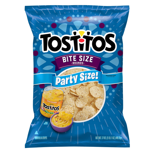 Tostitos Bite Size Rounds Tortilla Chips Party Size 17oz